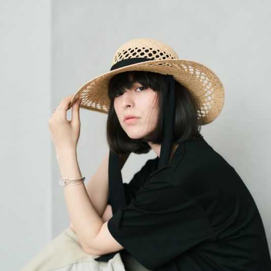 【Unfold・花開く、広がる】ラフィア HAT Raffia Hat