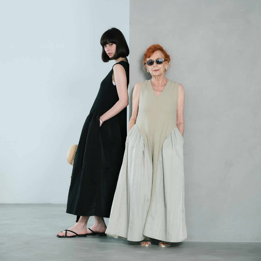 【Lunaria・月のような 透明感のある輝き】ドッキングAライン 2wayワンピース