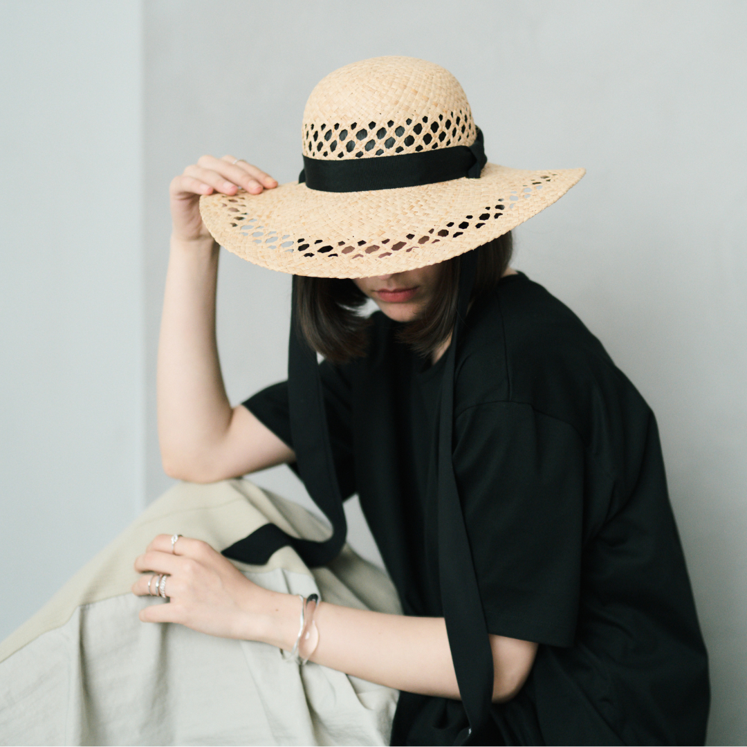 【Unfold・花開く、広がる】ラフィア HAT Raffia Hat