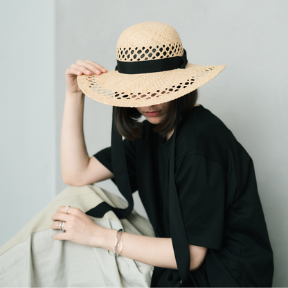 【Unfold・花開く、広がる】ラフィア HAT Raffia Hat