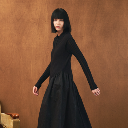 【Yin and Yan ・陰と陽】Sheer Knit Poro シアー ニットポロ