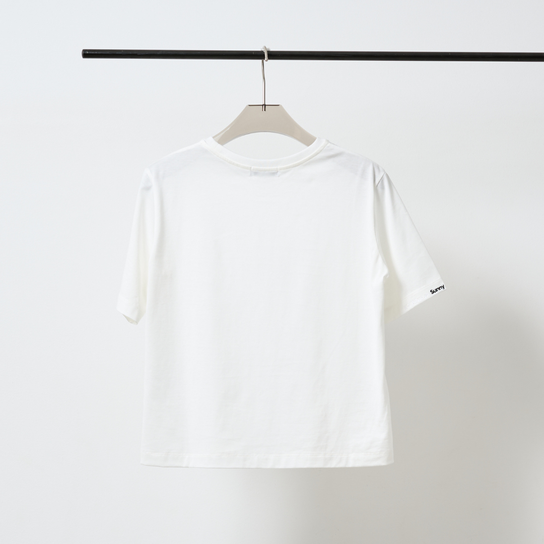 【Silverline・希望の光】袖刺繍コンパクトTシャツ